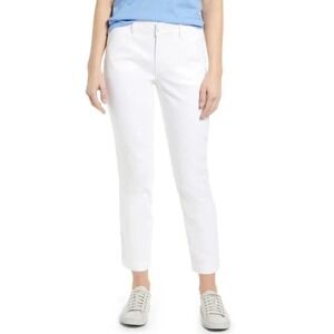 Caslon Stretch Cotton Chino Pants Pockets Straight White Nordstrom New Size 16